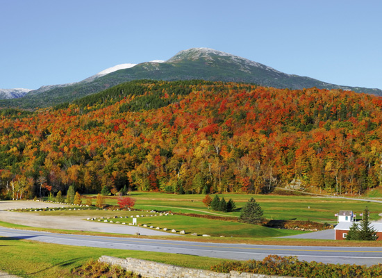 Mount Washington with road in foreground