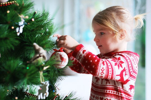 little girl with tree